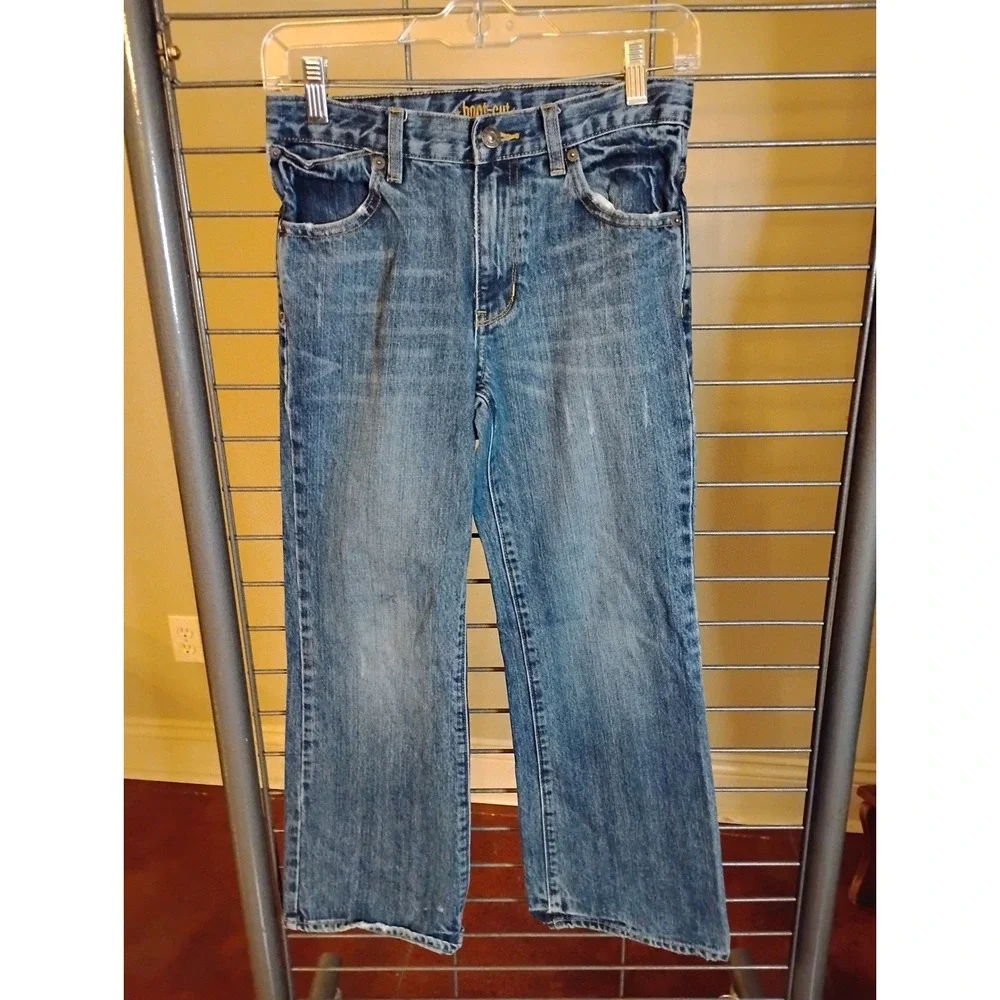 Old Navy Boys Bootcut Jeans Medium Wash Denim Size 12 Regular 100% Cotton